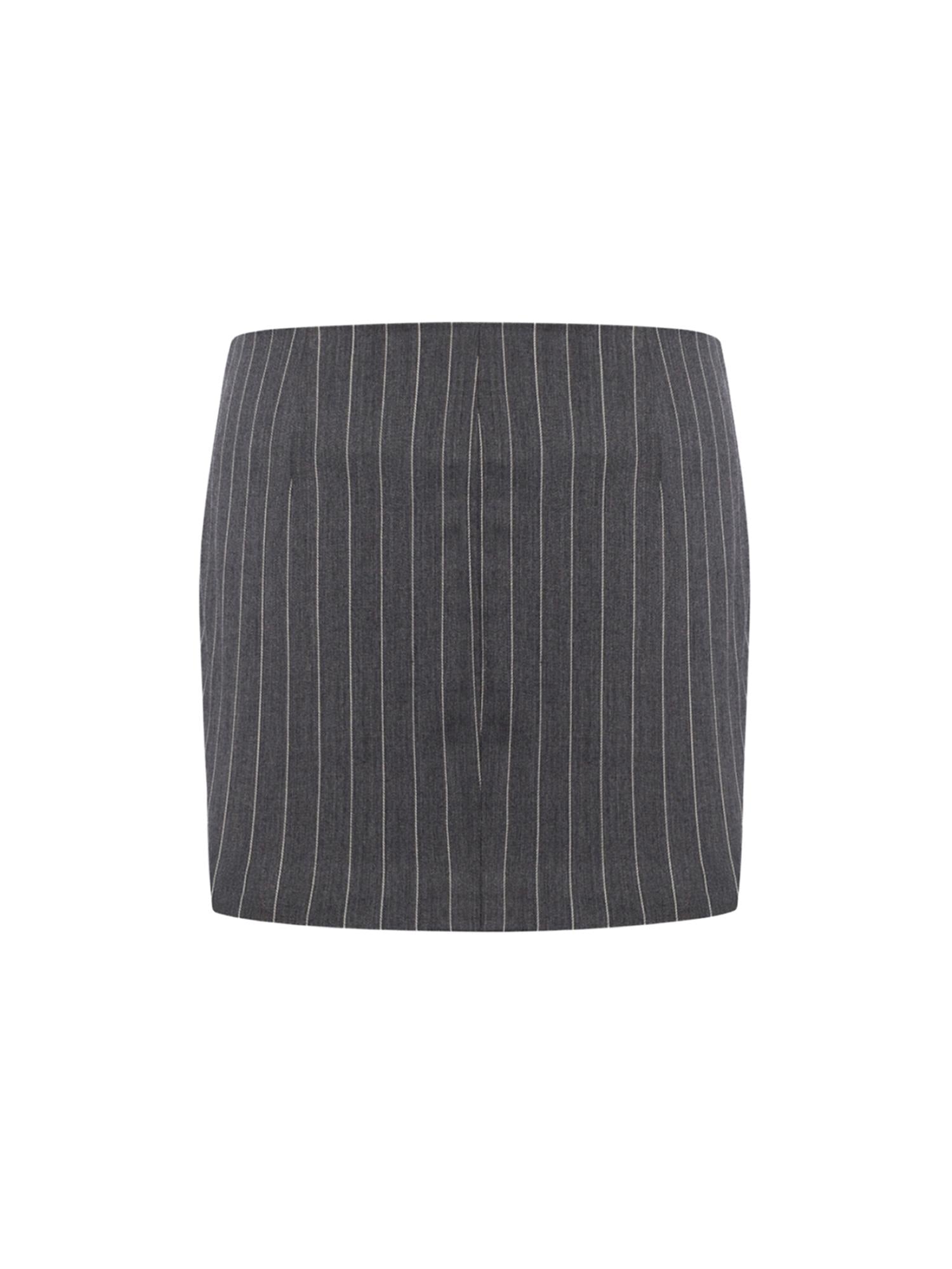 Minigonna in fresco di lana gessato G647 ES0080D903 DONDUP 