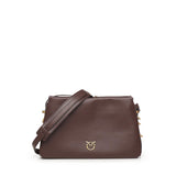 Borsa a tracolla Mini One, Two, Three Bag in pelle<BR/> 105883 A0QOLA7Q PINKO 