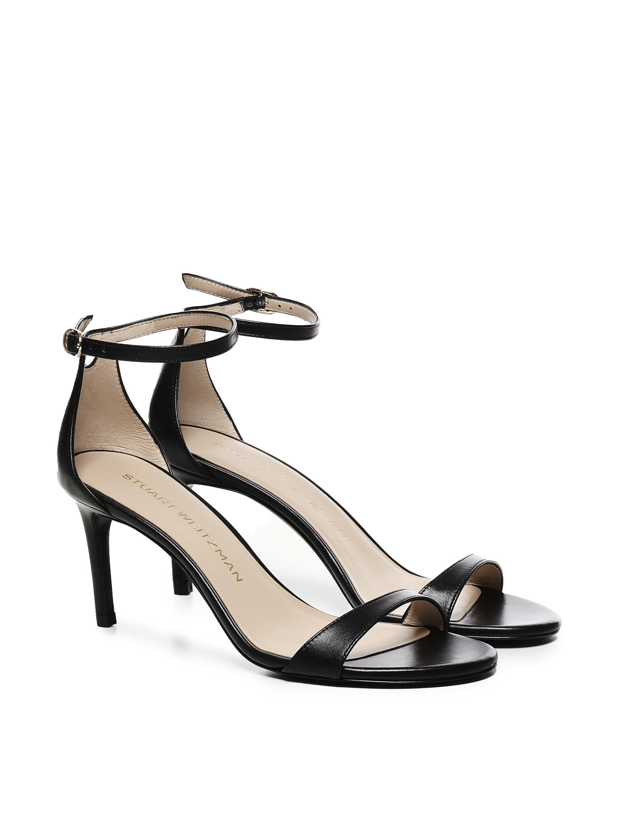 NUDIST II SANDAL 75 SK306BLK  STUART WEITZMAN 