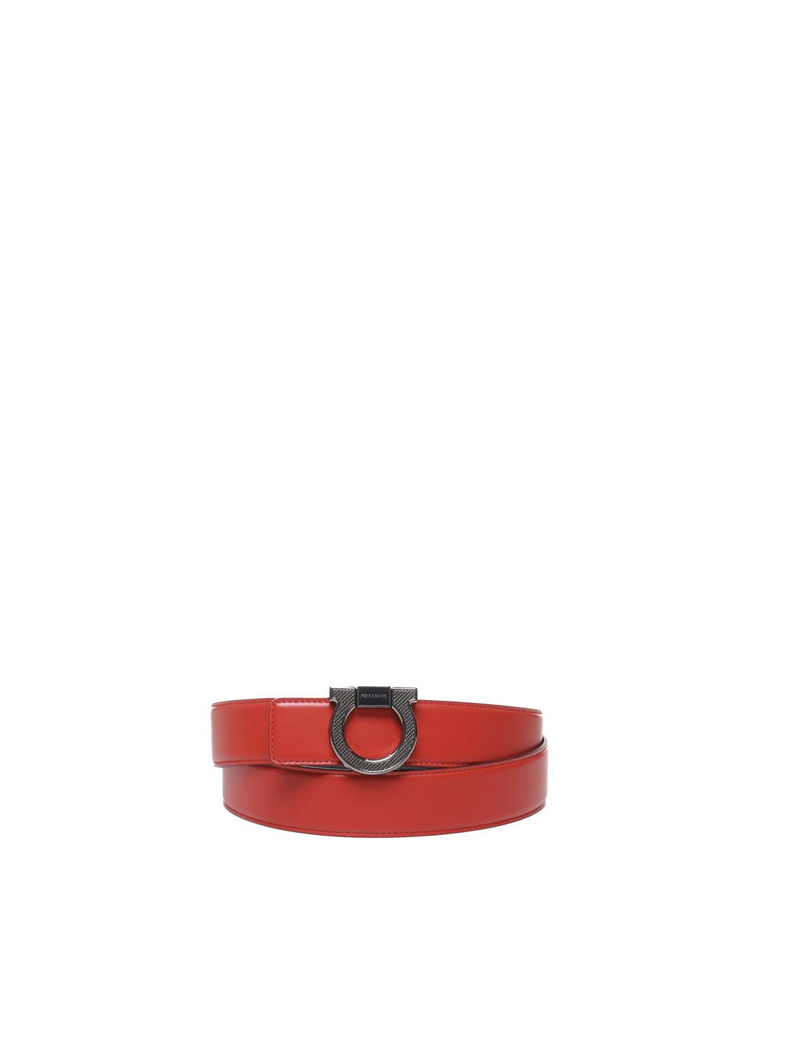 Cintura Gancini in pelle di vitello 670314 771632002 FERRAGAMO 
