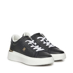 Sneakers in pelle con monogramma<BR/> FW0FW08631 BDS TOMMY HILFIGER 