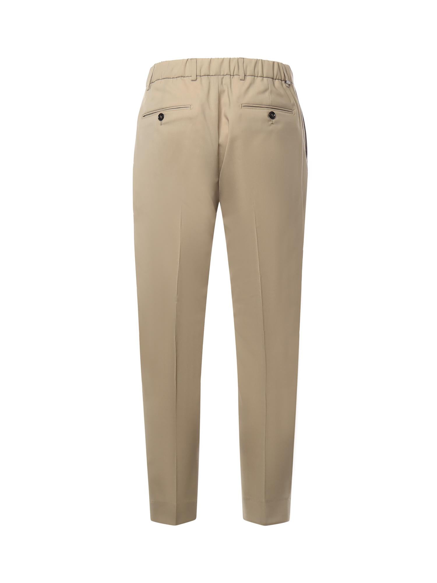 Pantaloni in gabardine di misto lana<BR/> RICCARDO CC REGULAR MTBEIGE BEABLE 