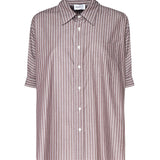 Camicia oxford a mezze maniche 01-4293 41-4088MARRONE SCARLETT G 