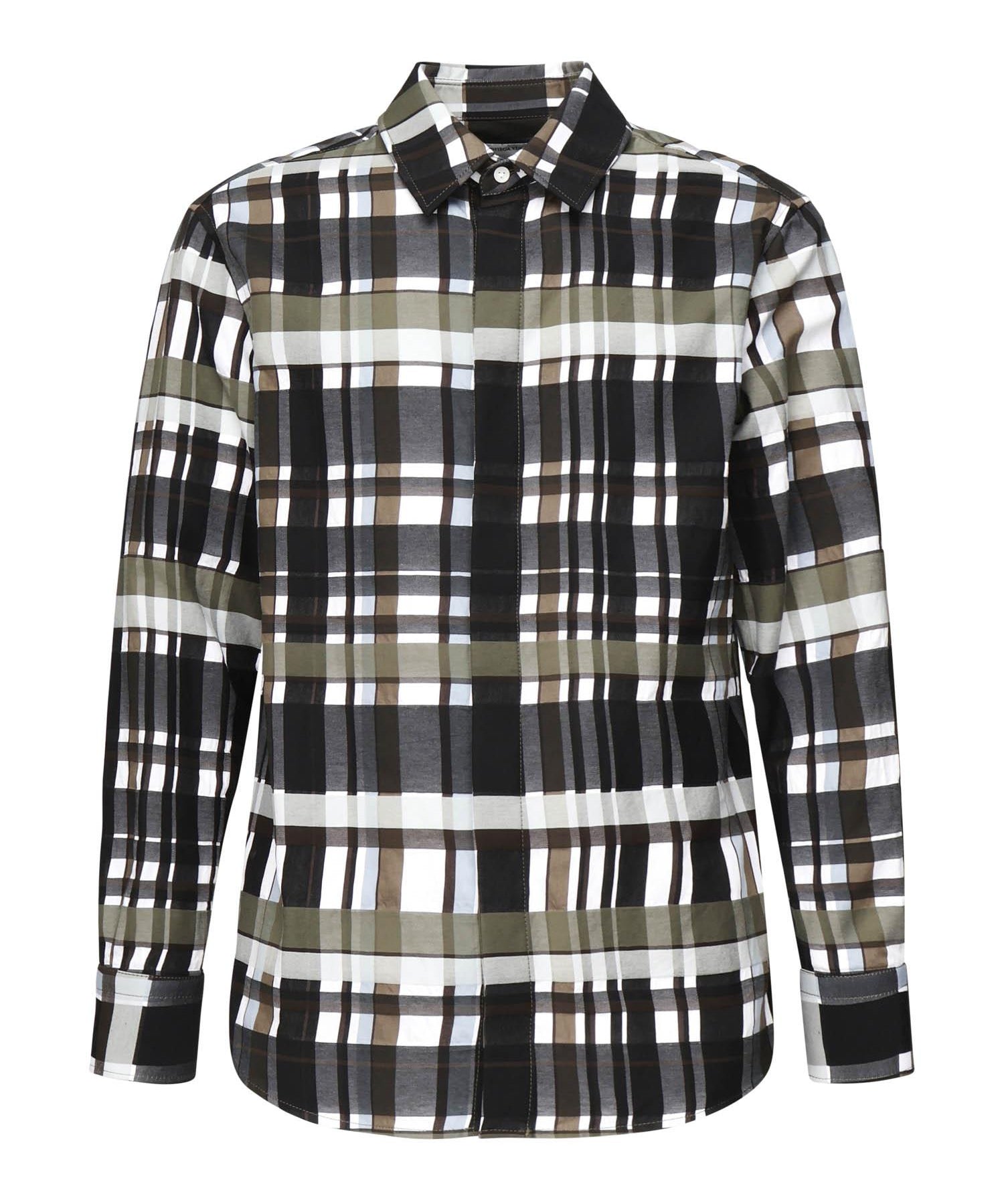 Camicia a quadri in cotone 821368 V5PN01012 BOTTEGA VENETA 