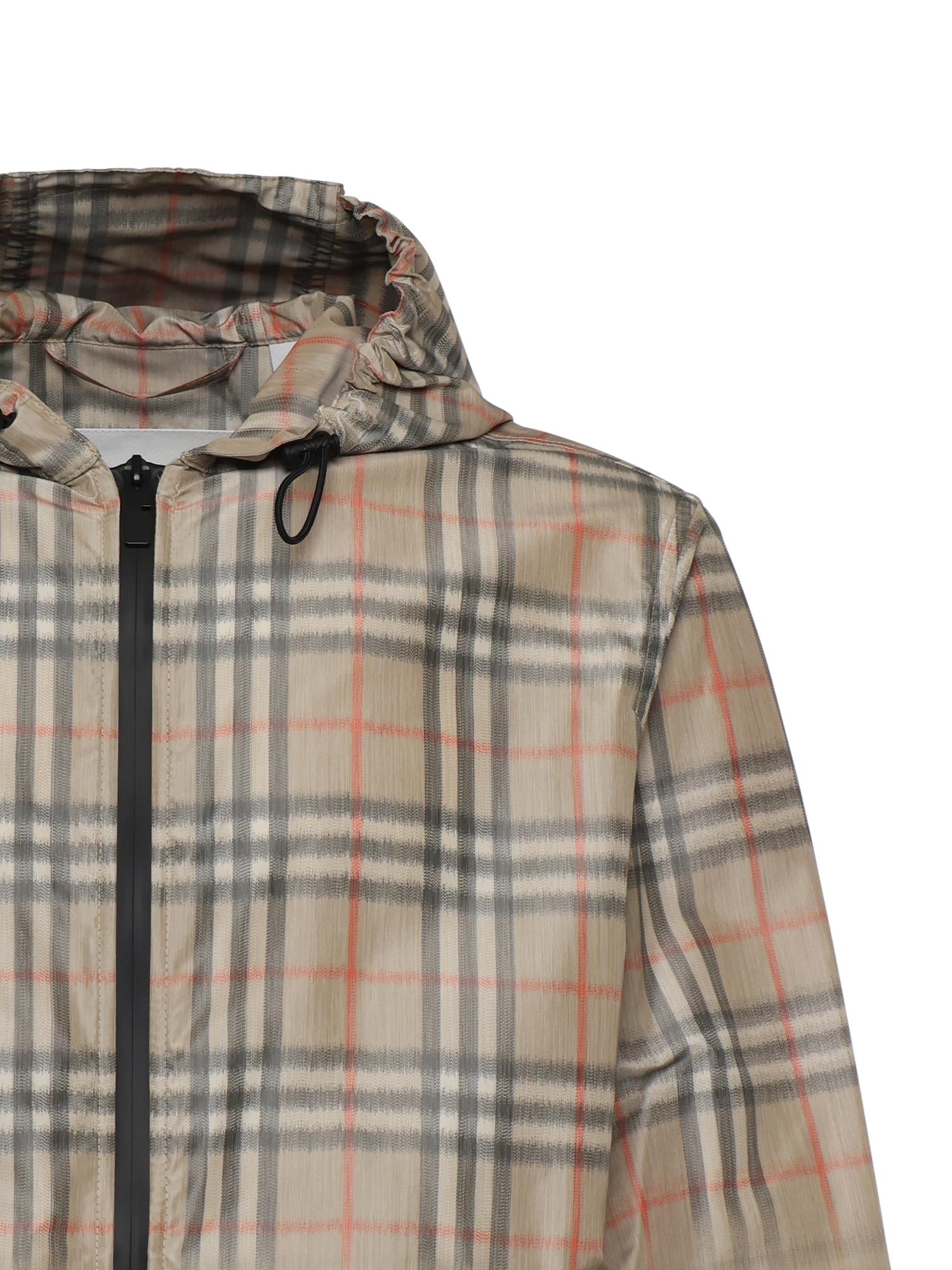 Giacca con cappuccio e Check sfumato 8118831 B9368 BURBERRY 