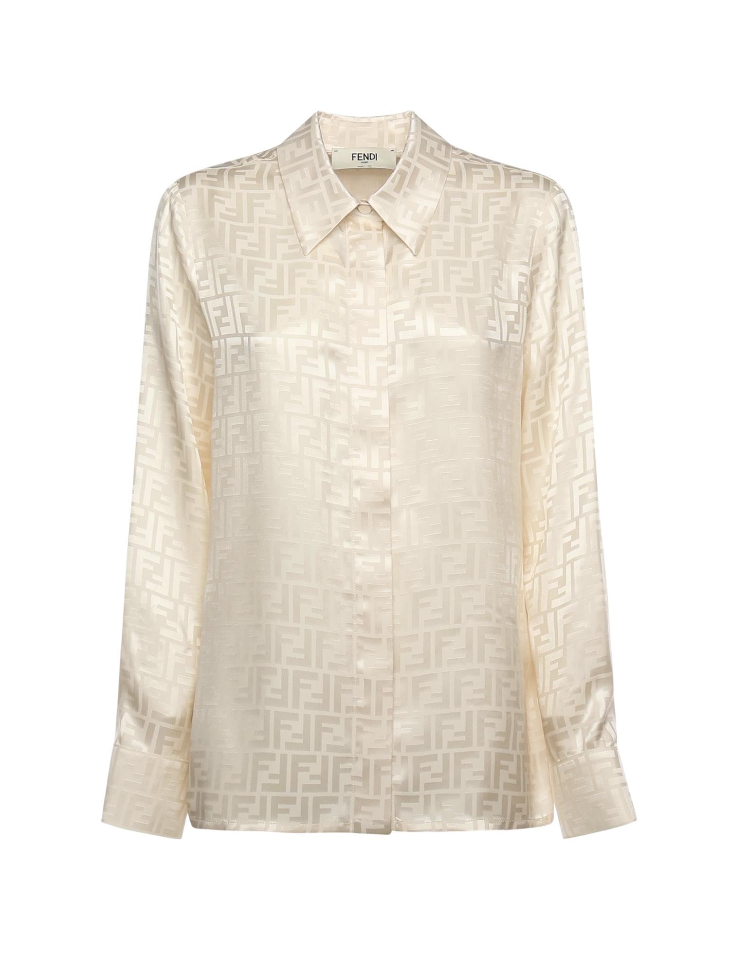 Camicia in seta FF jacquard FS8140 AJ0ZF1M2A FENDI 