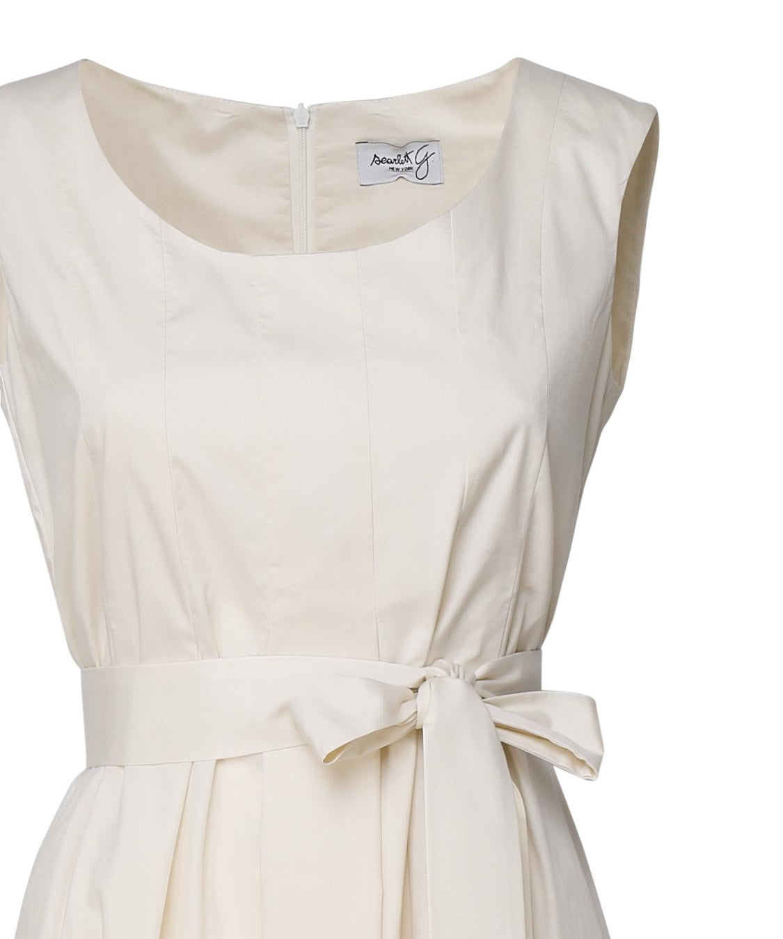 Abito con gonna a campana 3711 B 4002VANIGLIA SCARLETT G 