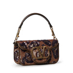Borsa piccola a spalla Valentino Garavani Locò ricamata animalier 8W0B0K53 YHUFJY VALENTINO GARAVANI 