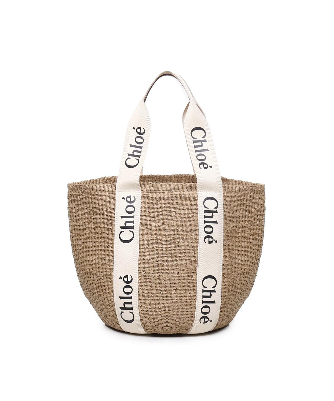 Borsa cesto Woody grande in fibre naturali CHC22SS380G55 101 CHLOÉ 