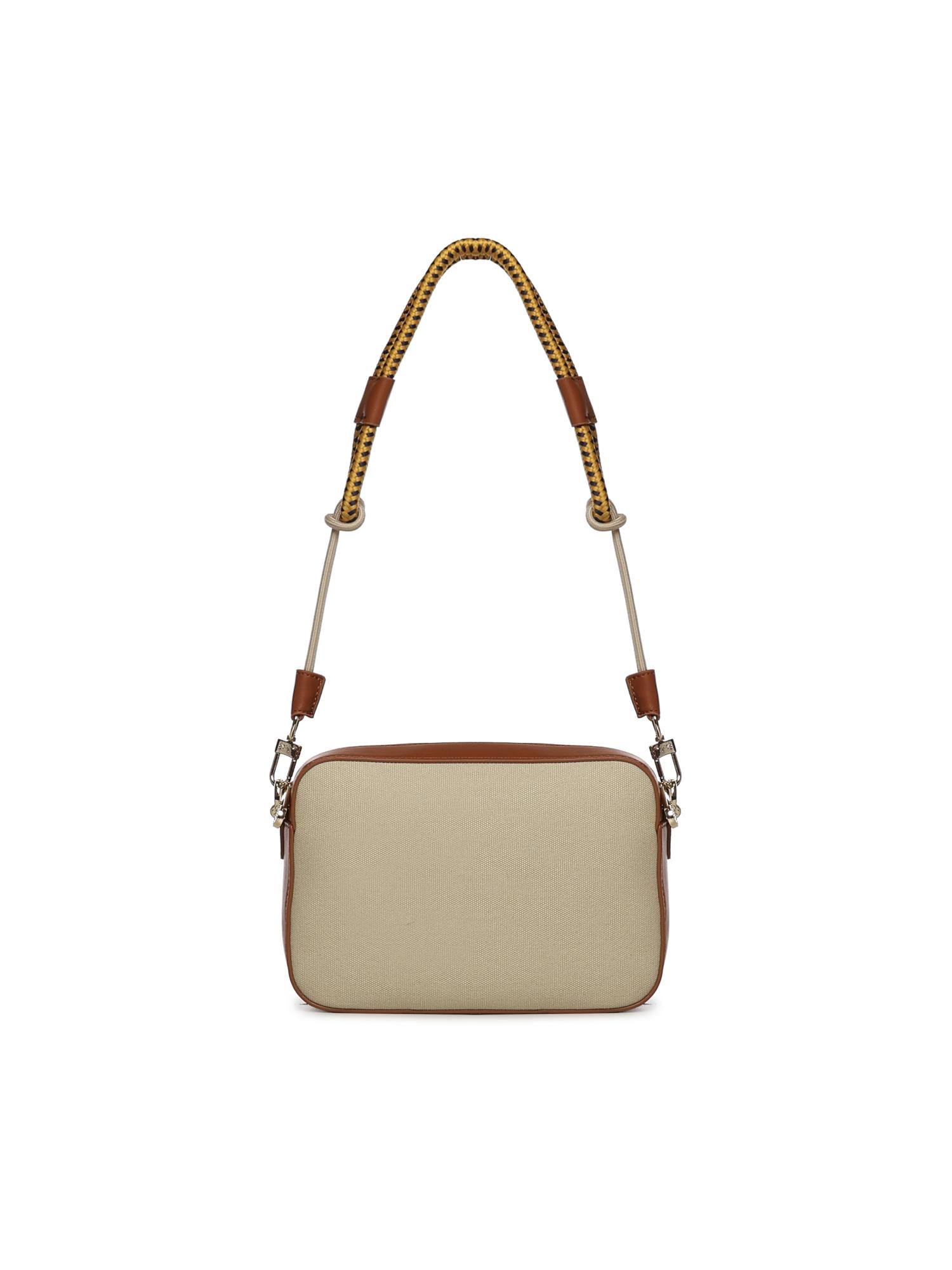 Borsa Responsible con logo 73BS9N006 RESPONSIBLEOFF WHITE/CUOIO V° 73 