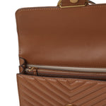 Borsa piccola a tracolla Love Bag One Chevron in pelle 100074 A0GKL17Q PINKO 