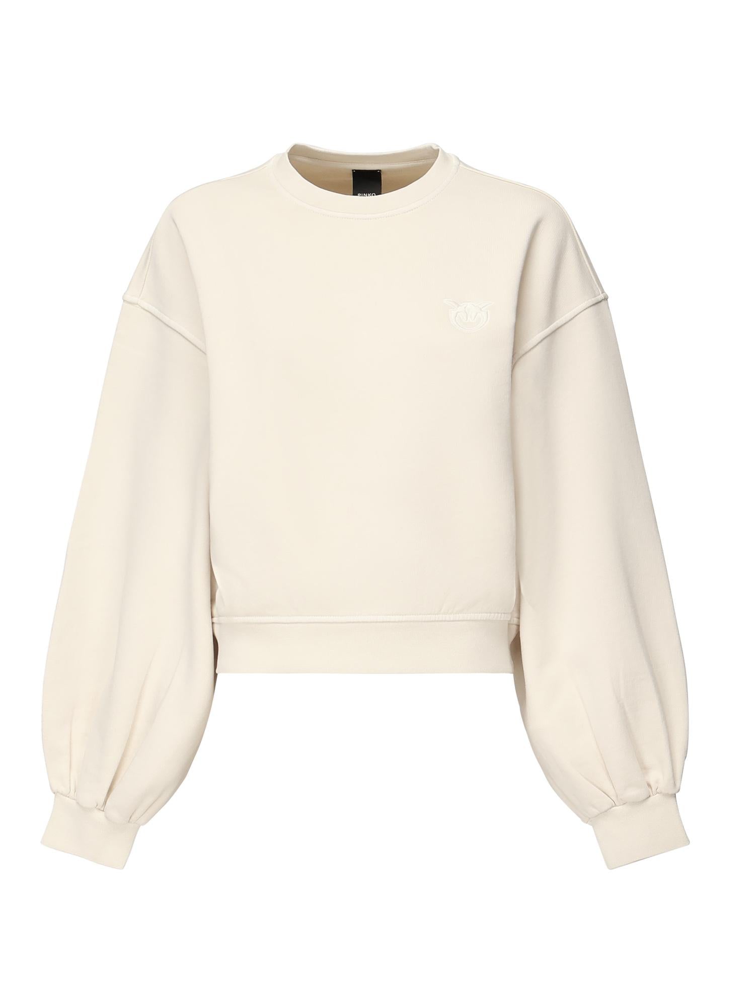 Felpa cropped con logo 105510 A2RBC03 PINKO 