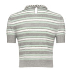 Maglia a righe con finiture in cristallo PF25050T GR SELF-PORTRAIT 
