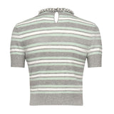 Maglia a righe con finiture in cristallo PF25050T GR SELF-PORTRAIT 