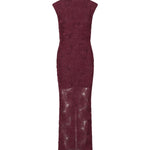 Abito lungo in mesh con stampa floreale 116273 741 ROTATE 