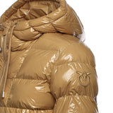 Piumino in crystal nylon con cappuccio 101597 A2P7D93 PINKO 