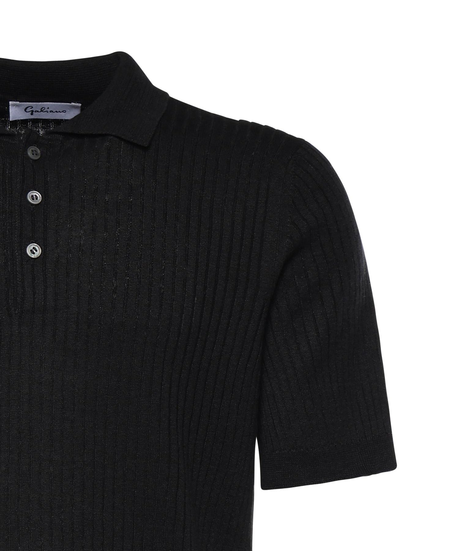 Polo in cotone a coste 57118 18641099 GALIANO 