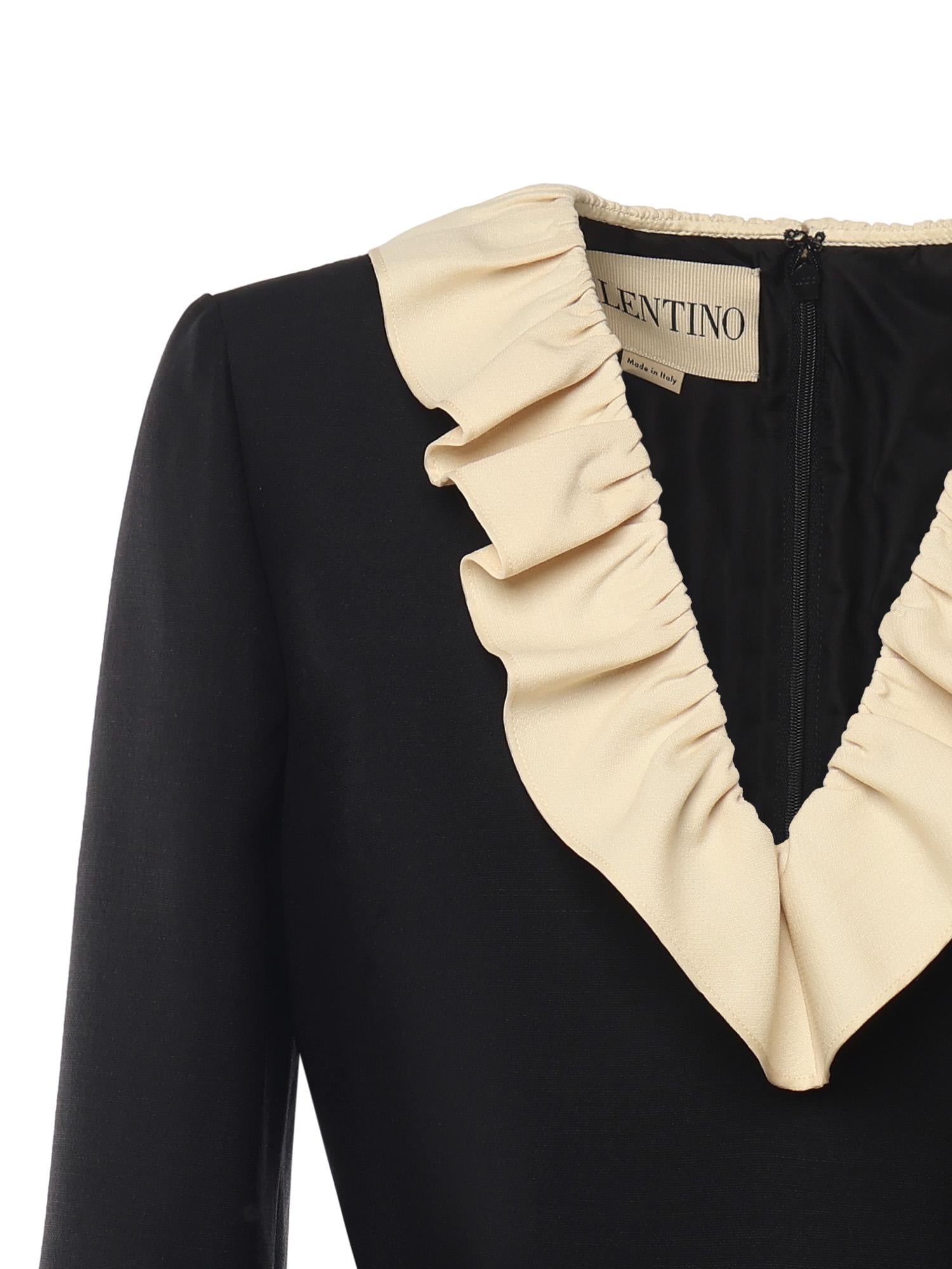 Abito corto in crepe couture con ruches 7B3VADY0 1CFTB1 VALENTINO GARAVANI 