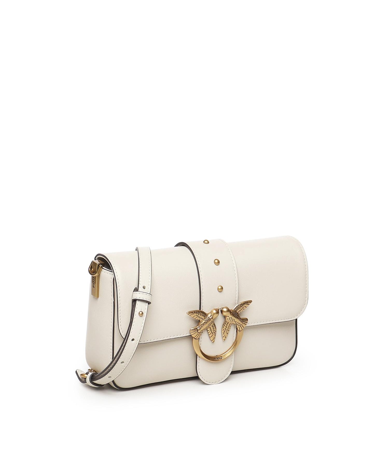 Borsa a spalla piccola Mini Love Bag Slouchy in pelle 105824 A0QOZ14Q PINKO 