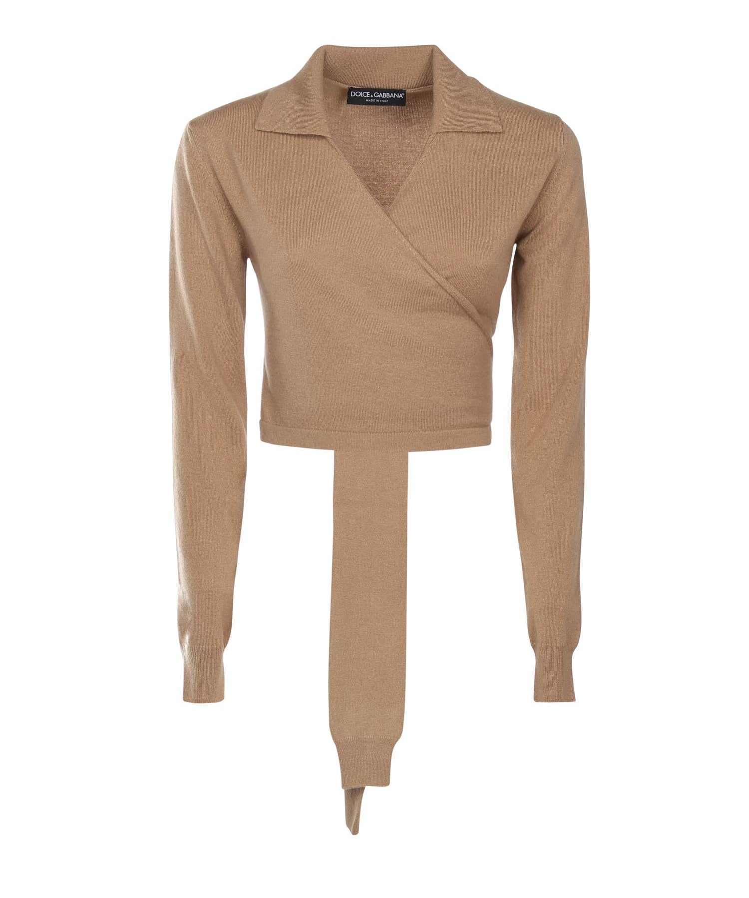 Cardigan incrociato in cashmere FXVB4T JBW0QM0172 DOLCE & GABBANA 