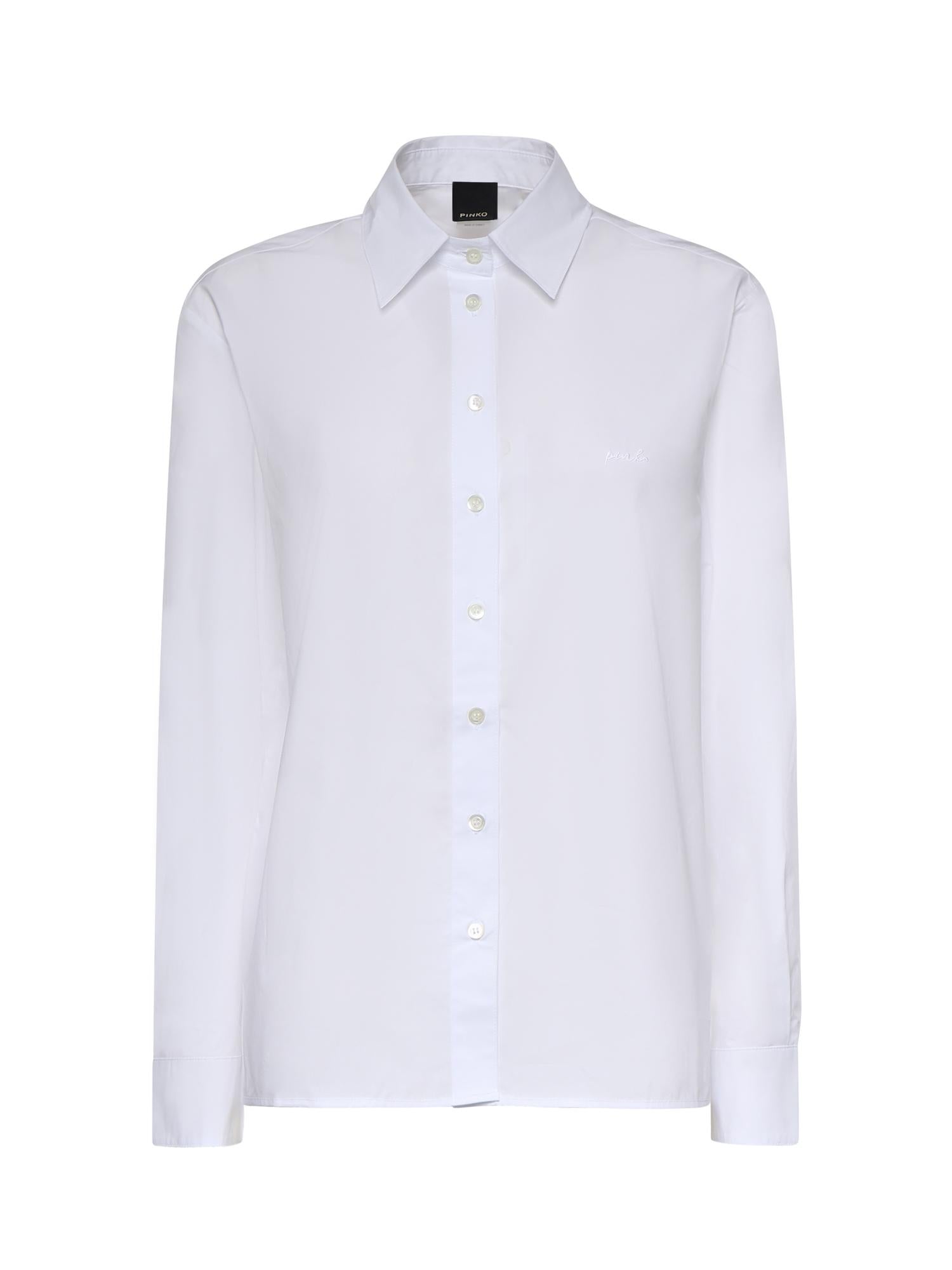 Camicia boxy in popeline 106248 A32LZ04 PINKO 