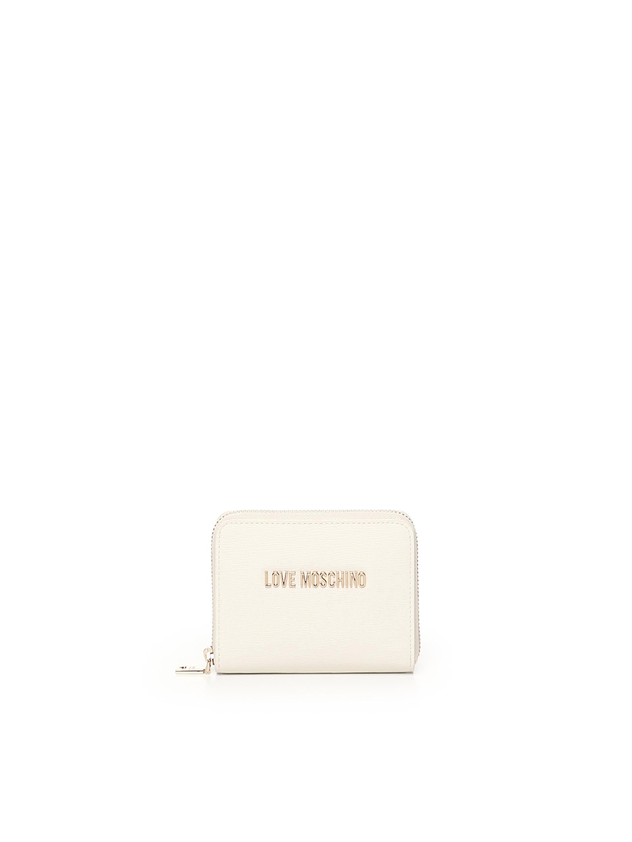 Portafoglio zip around con logo JC5702PP1MLD0 110 LOVE MOSCHINO 