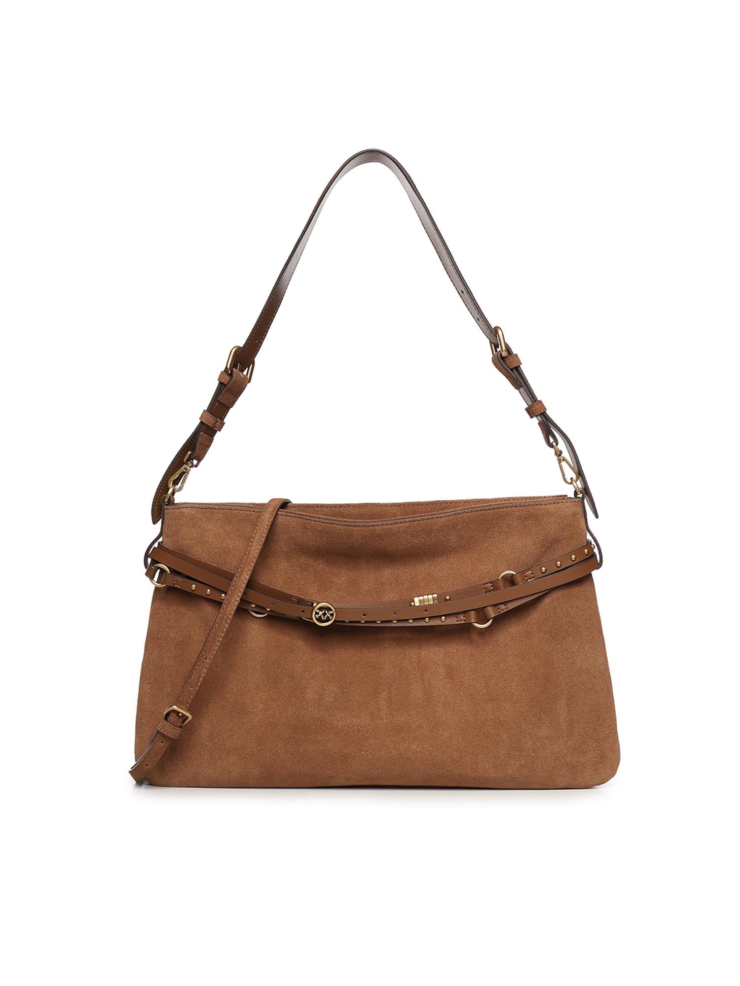 Borsa a spalla grande Belt Bag Big in suede 105903 A0F6L17Q PINKO 