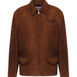 Giubbotto in pelle scamosciata cerata MPW011 19MLF0042 MIU MIU 
