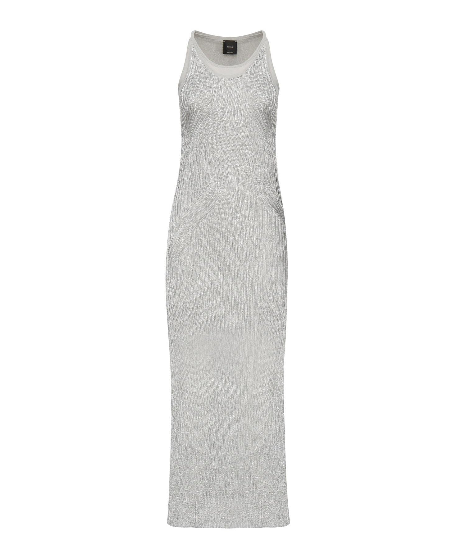 Vestito smanicato in maglia metallizzata 105146 A2LOI12 PINKO 