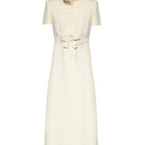 Abito midi in Crepe Couture con applicazione floreale 8B0VAKG5 1CFA03 VALENTINO GARAVANI 