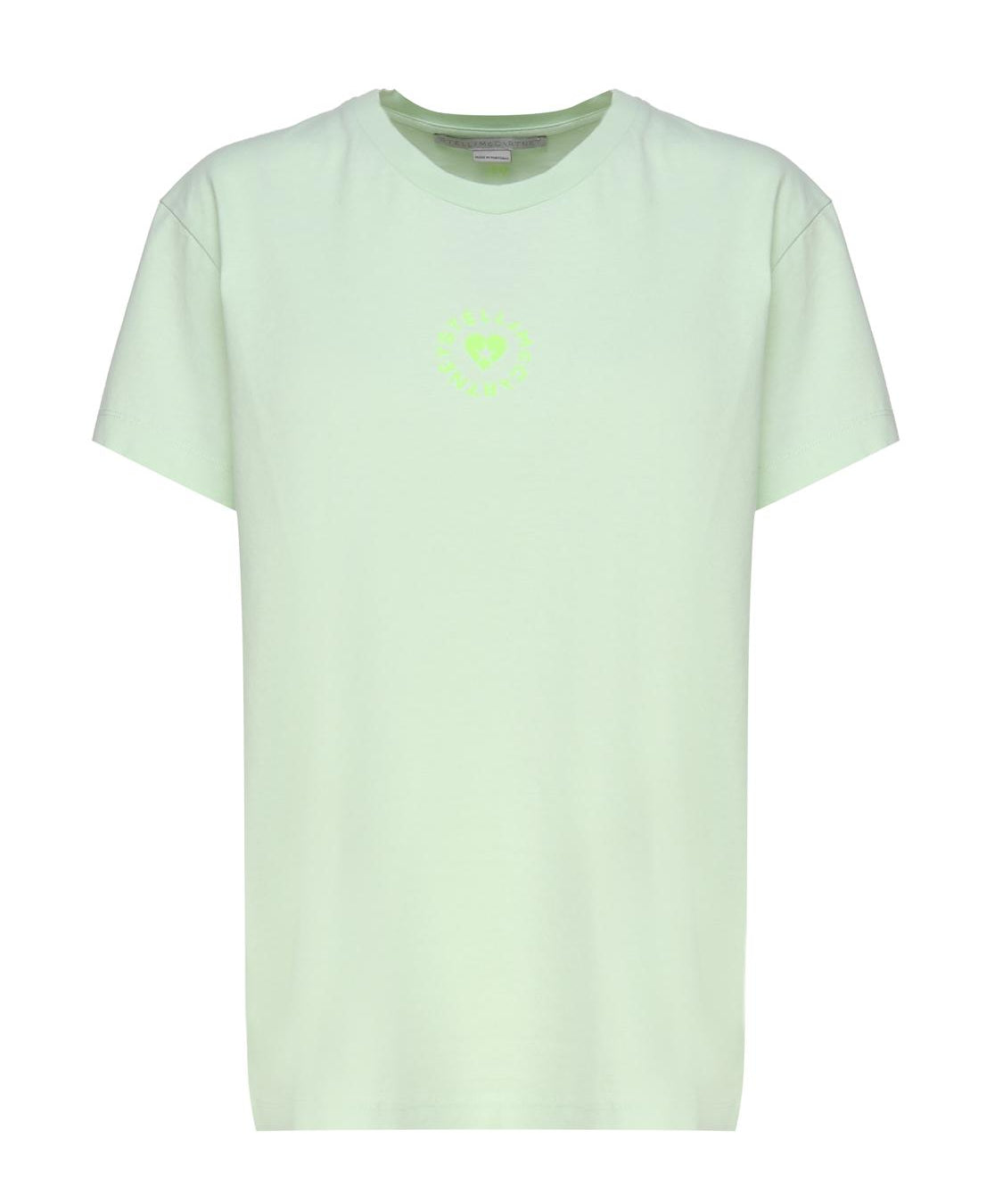 T-shirt in cotone con logo circolare 6J0273 3SPY533442 STELLA McCARTNEY 