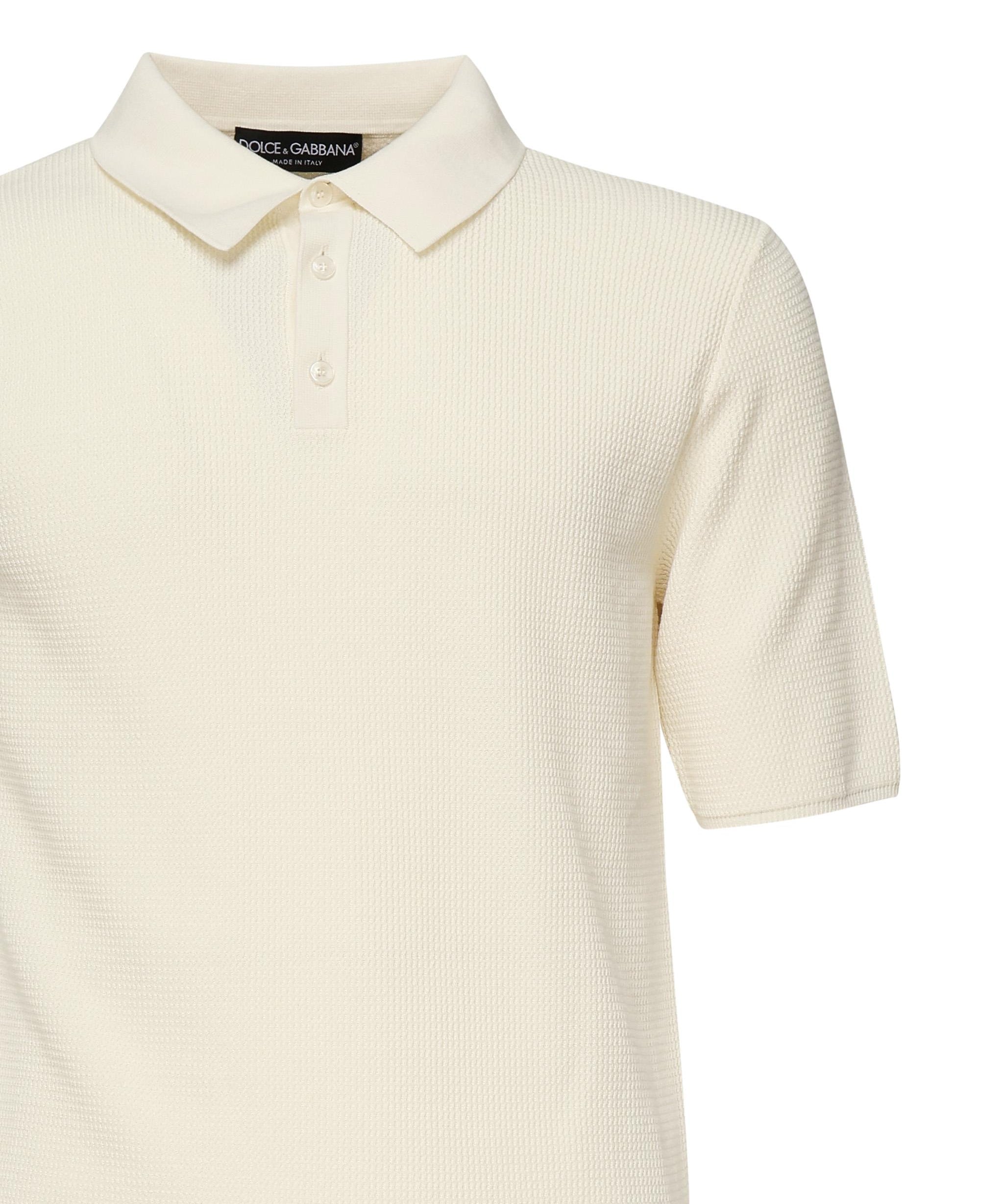 Polo in cotone con bottoni GXZ70T JBCFNW0001 DOLCE & GABBANA 