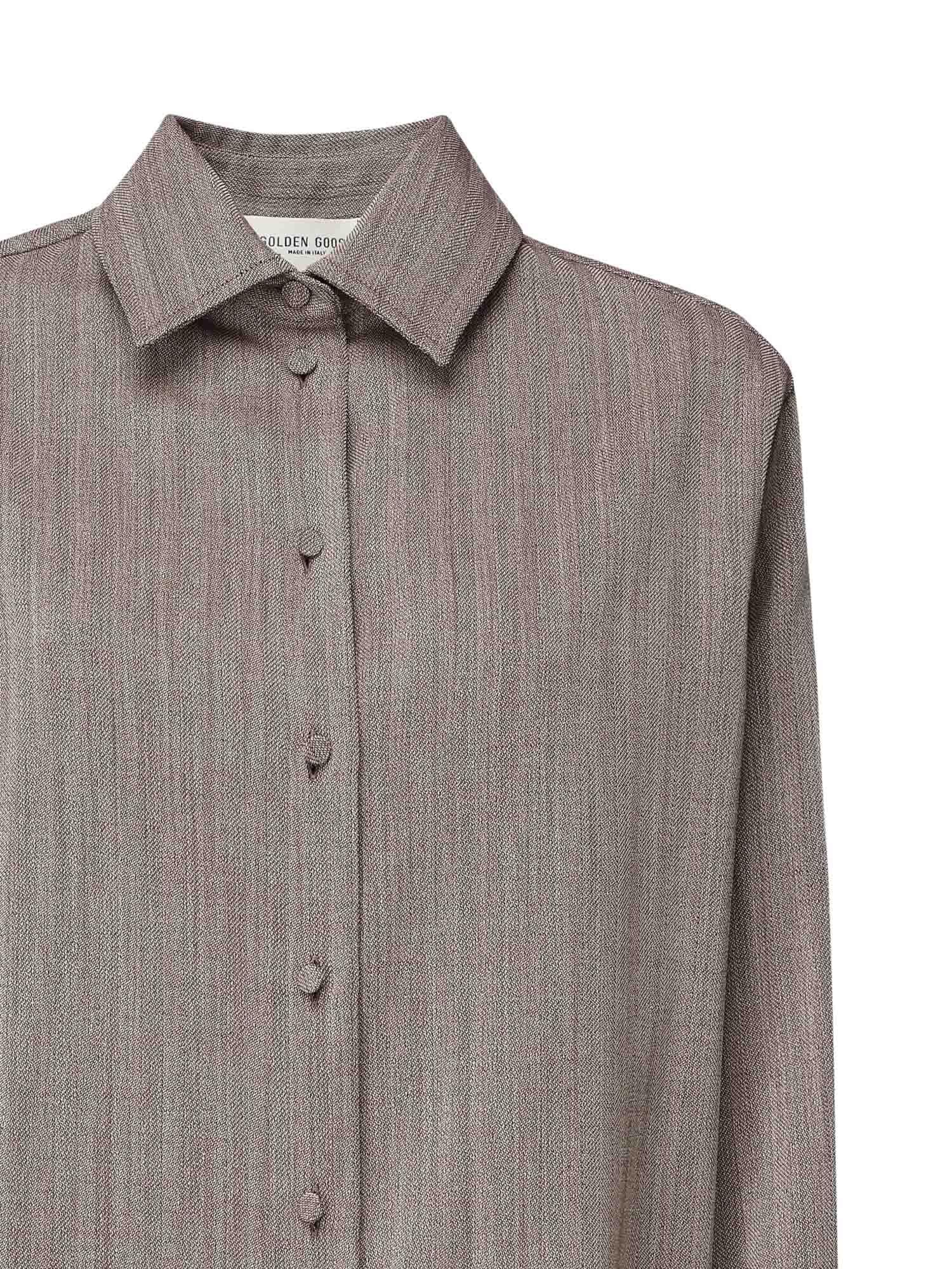 Camicia Journey in lana vergine GWP02470 P00209040190 GOLDEN GOOSE 