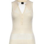 Canotta a polo in maglia a coste 106318 A34BC14 PINKO 