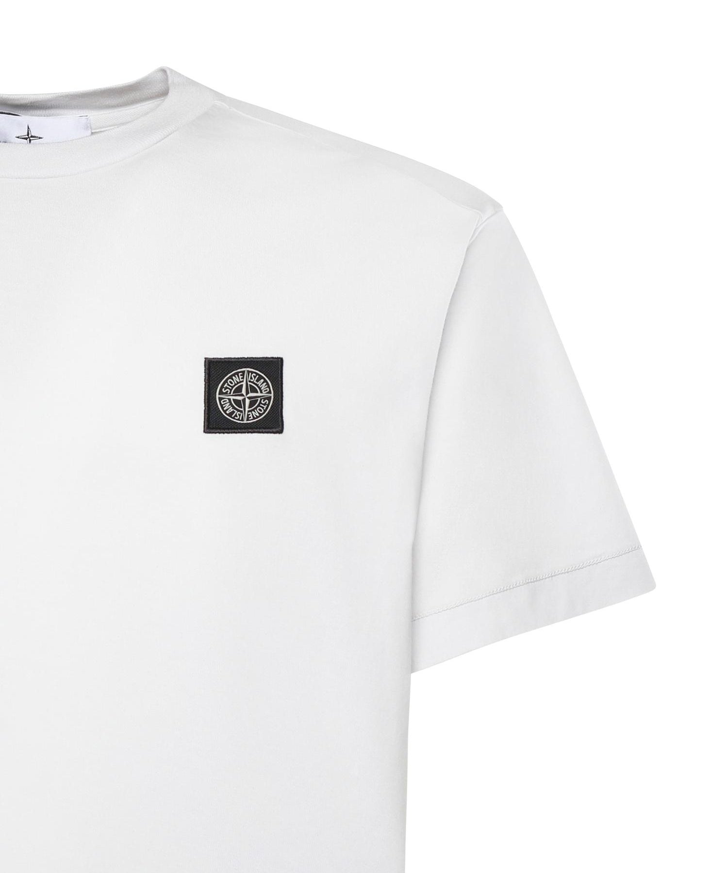 T-shirt con patch Compass in jersey di cotone L1S152100027 S0013V0041 STONE ISLAND 