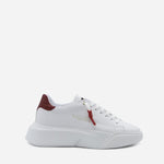 Sneakers nemesis in pelle con talloncino a contrasto<BR/> NEMESIS 2 NAPPA/CROCKWHITE/RED GIULIANO GALIANO 