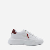 Sneakers nemesis in pelle con talloncino a contrasto<BR/> NEMESIS 2 NAPPA/CROCKWHITE/RED GIULIANO GALIANO 