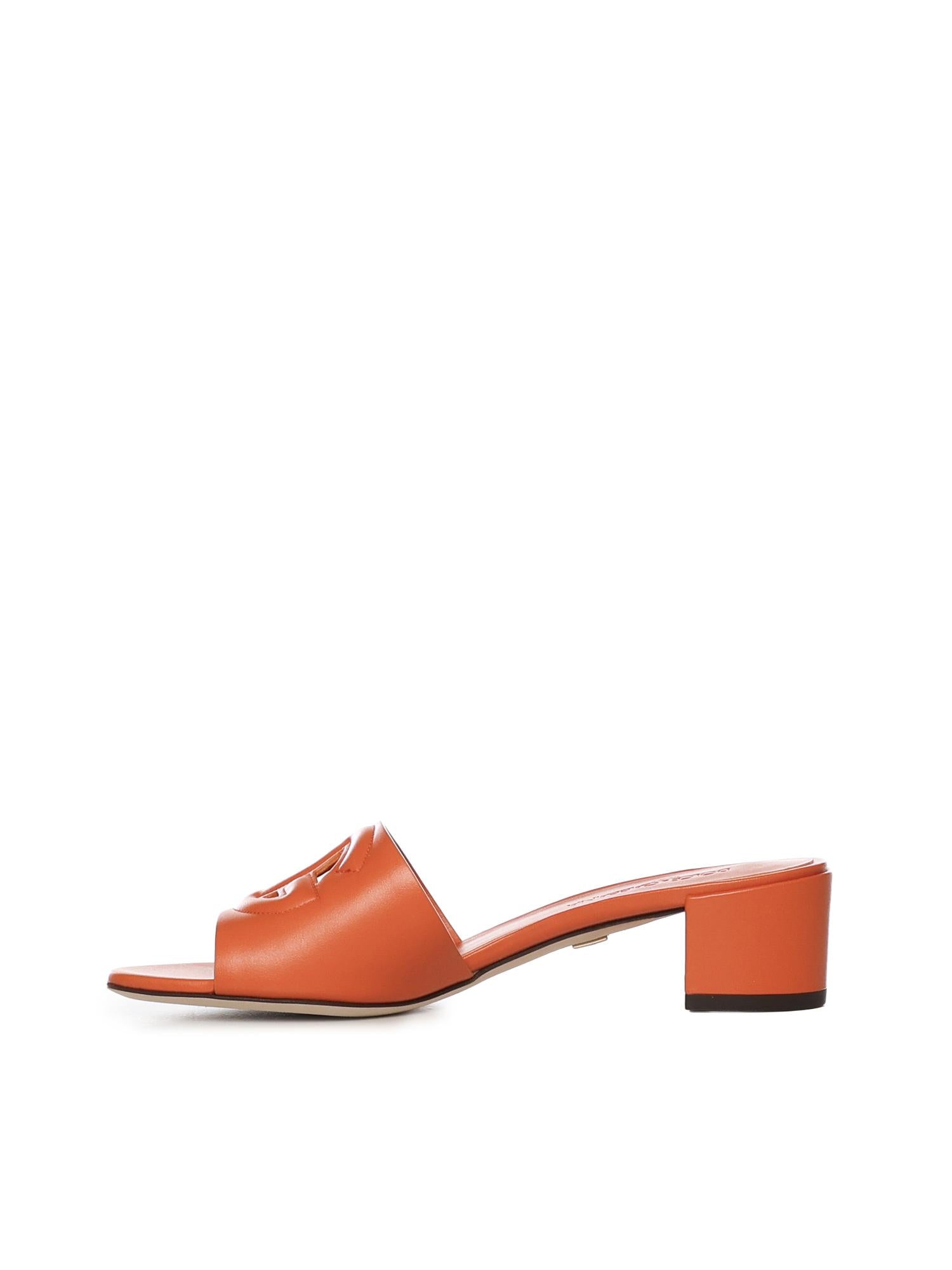 Slide in pelle di vitello con logo CR1139 AY32980244 DOLCE & GABBANA 