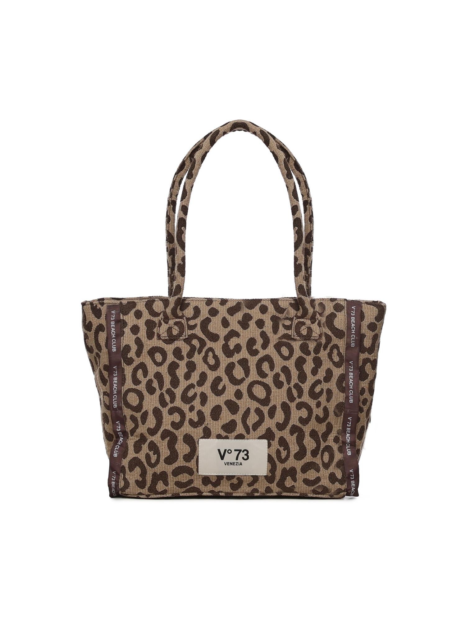 Borsa shopping mini con logo 73BS9MV02M ILENEBEIGE/MORO V° 73 