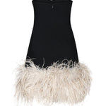Minidress Gea con piume ABITO GEA BLACK THE ARCHIVIA 