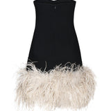 Minidress Gea con piume ABITO GEA BLACK THE ARCHIVIA 