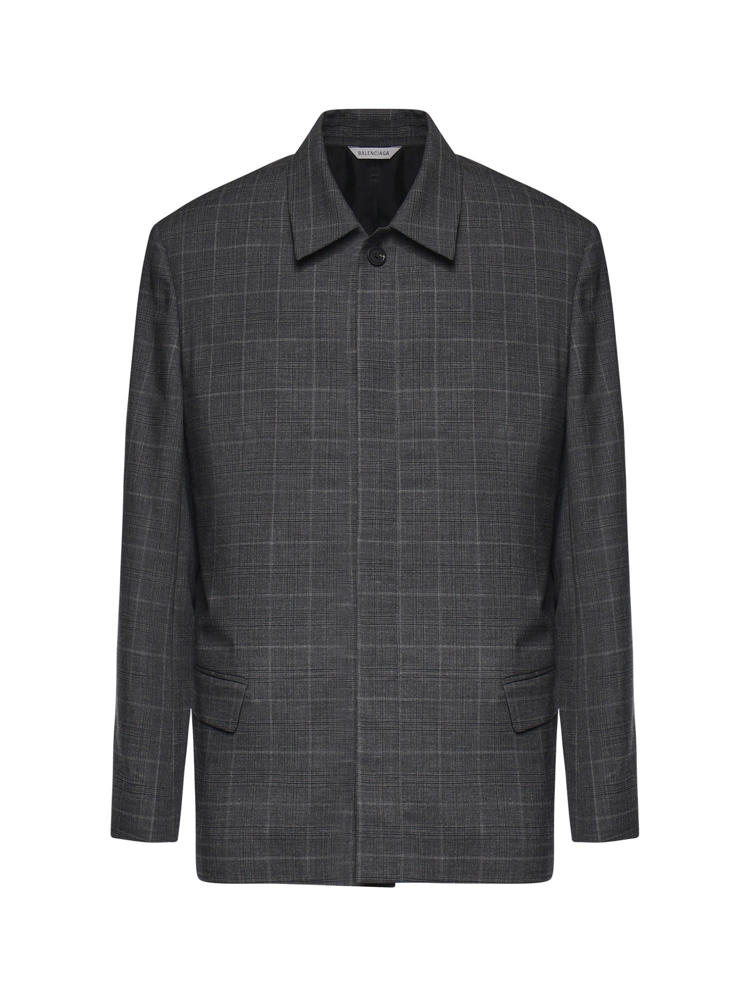 Giacca check in lana 866521 TQT081441 BALENCIAGA 