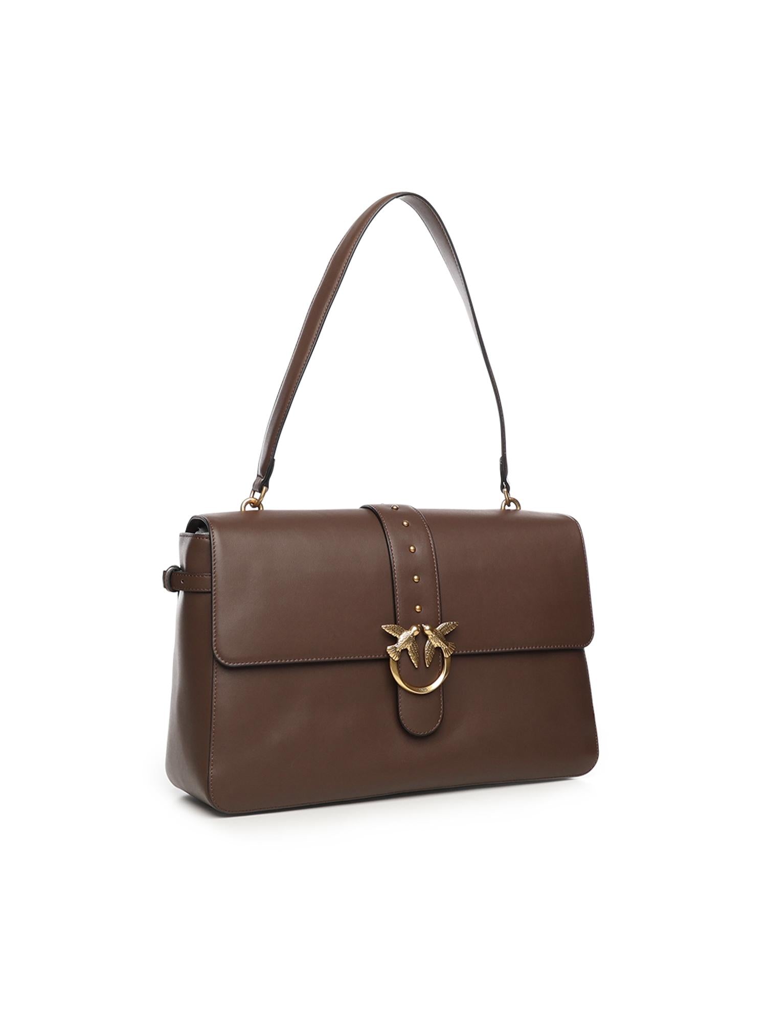 Borsa a spalla maxi Love Bag Slouchy in pelle 105067 A0QOL74Q PINKO 