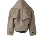 Trench con cappuccio rovesciato in twill di cotone 831516 TQP079966 BALENCIAGA 