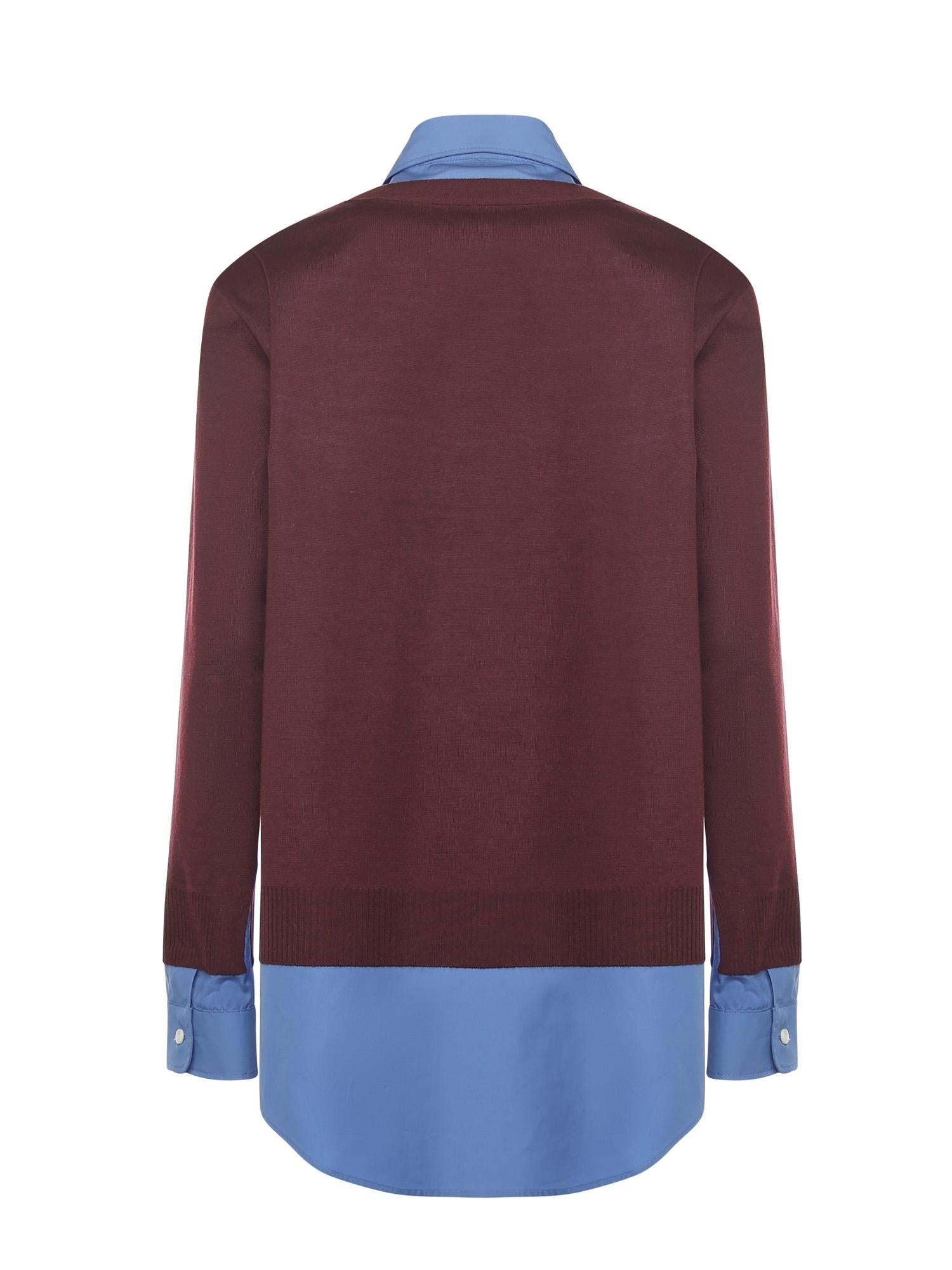 Camicia In Cashmere E Popeline MK1962 17HJF041F MIU MIU 