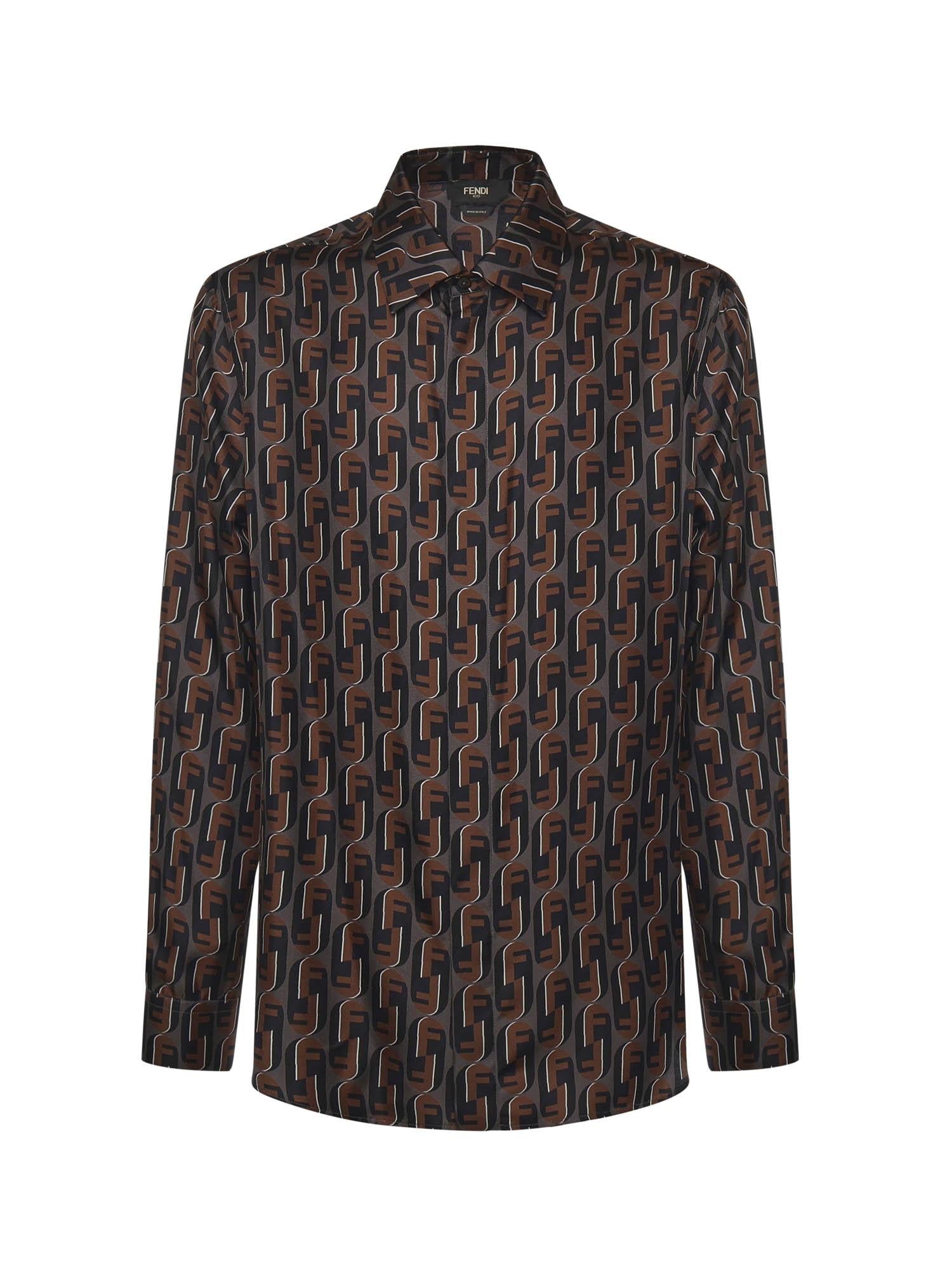 Camicia in seta stampata FS1319 AVDBF1TRS FENDI 
