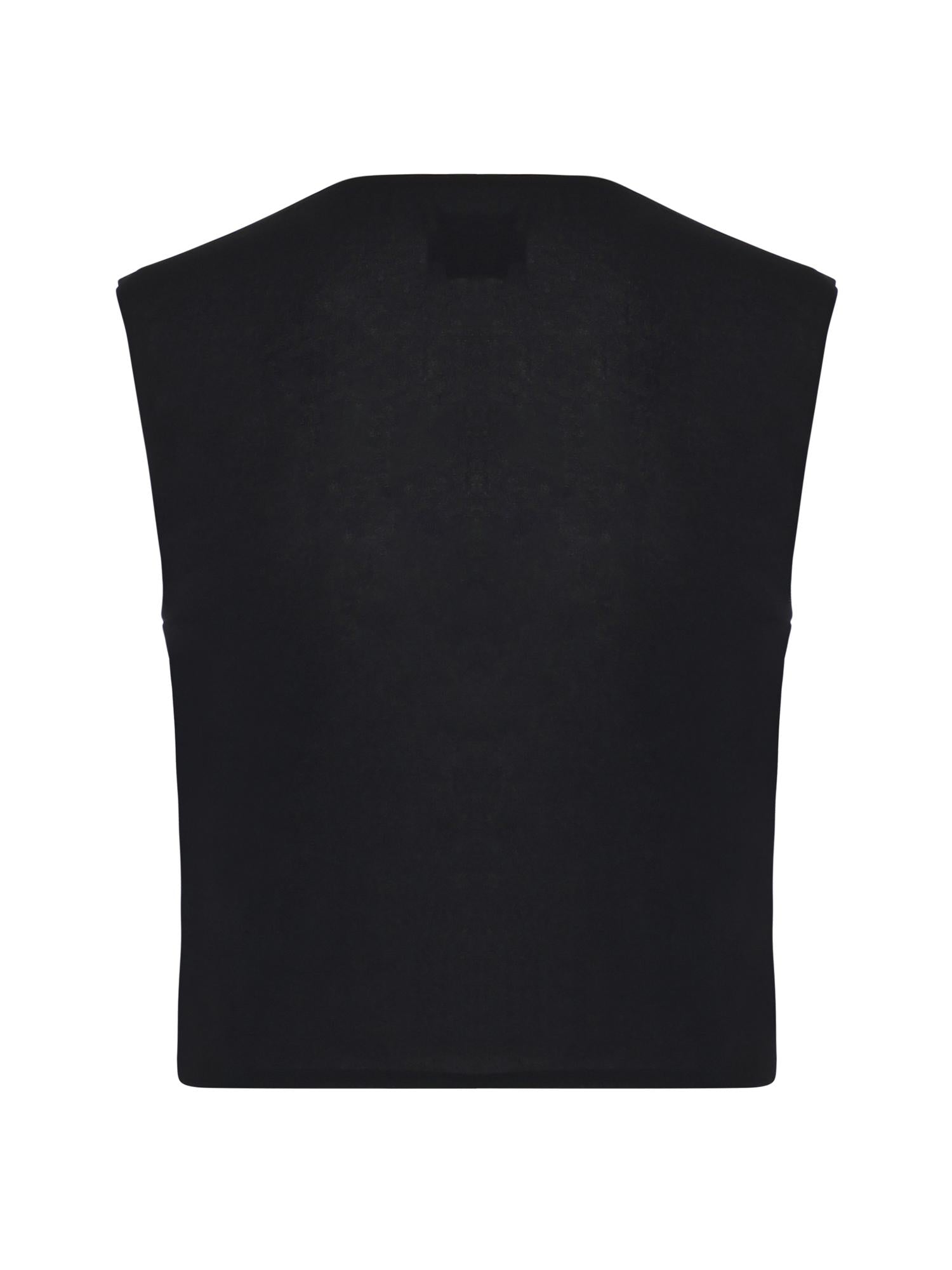 Gilet con bottoni rose gioiello 106593 A2Q2Z99 PINKO 