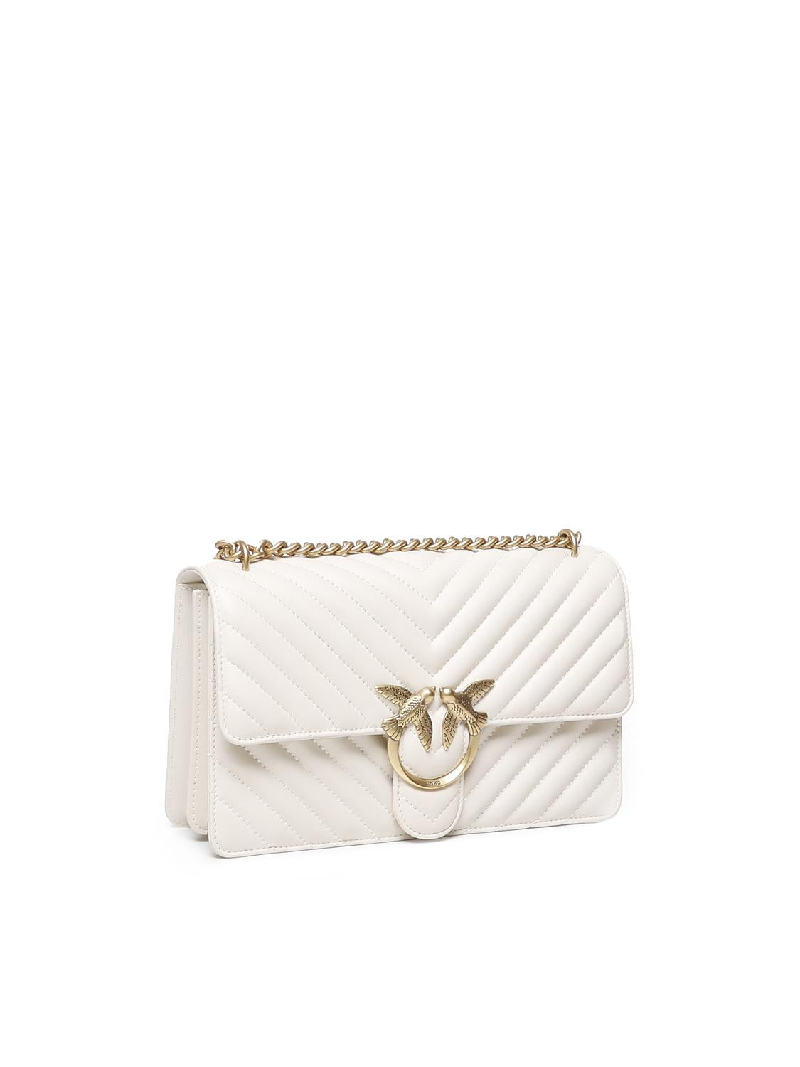 Borsa a tracolla media Love Bag chevron 100941 A0GKZ14Q PINKO 
