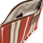 Pochette piatta a righe signature media 7N0159 AUGXF1SCQ FENDI 
