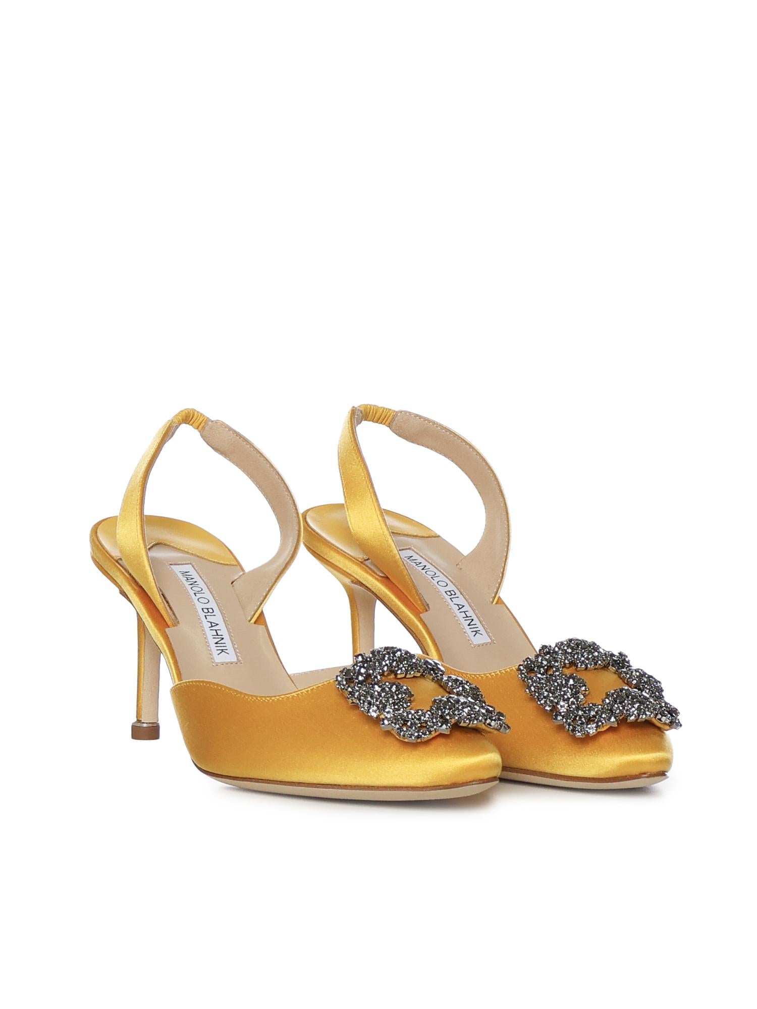 Décolleté slingback Hangisi in raso 4190473 7307 MANOLO BLAHNIK 